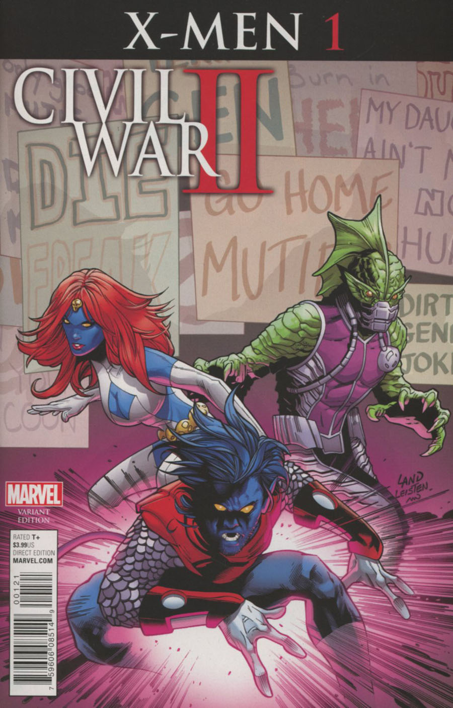 Civil War II X-Men #1 Cover B Variant Greg Land Cover