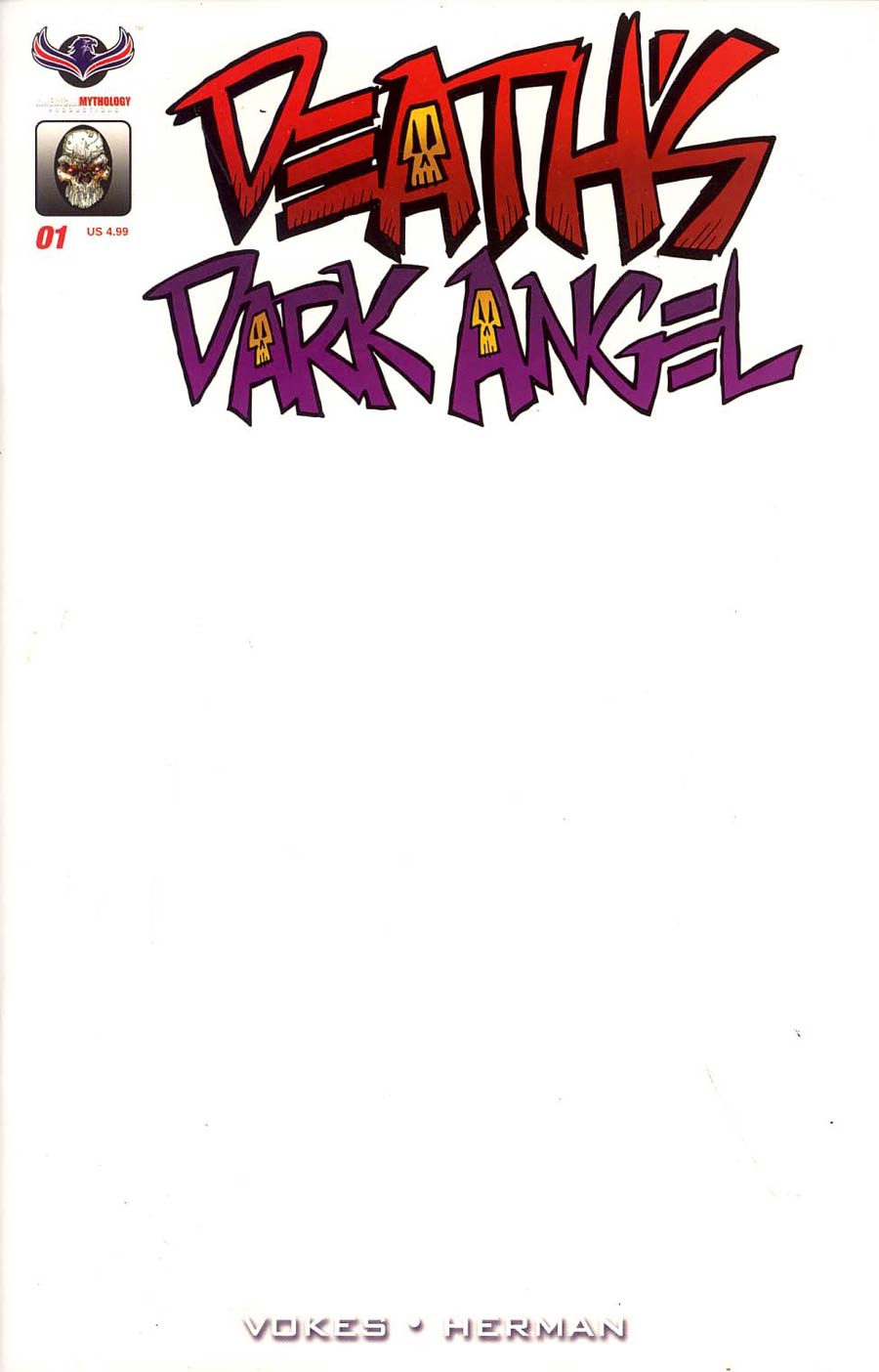 Deaths Dark Angel One Shot Cover C Variant Blank Cover