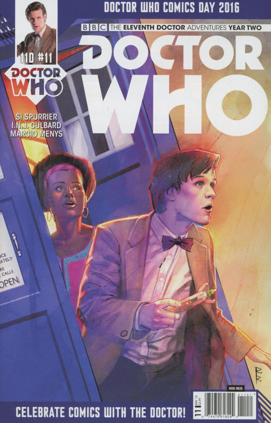 Doctor Who 11th Doctor Year Two #12 Cover E Variant Rod Reis Doctor Who Comics Day 2016 Cover