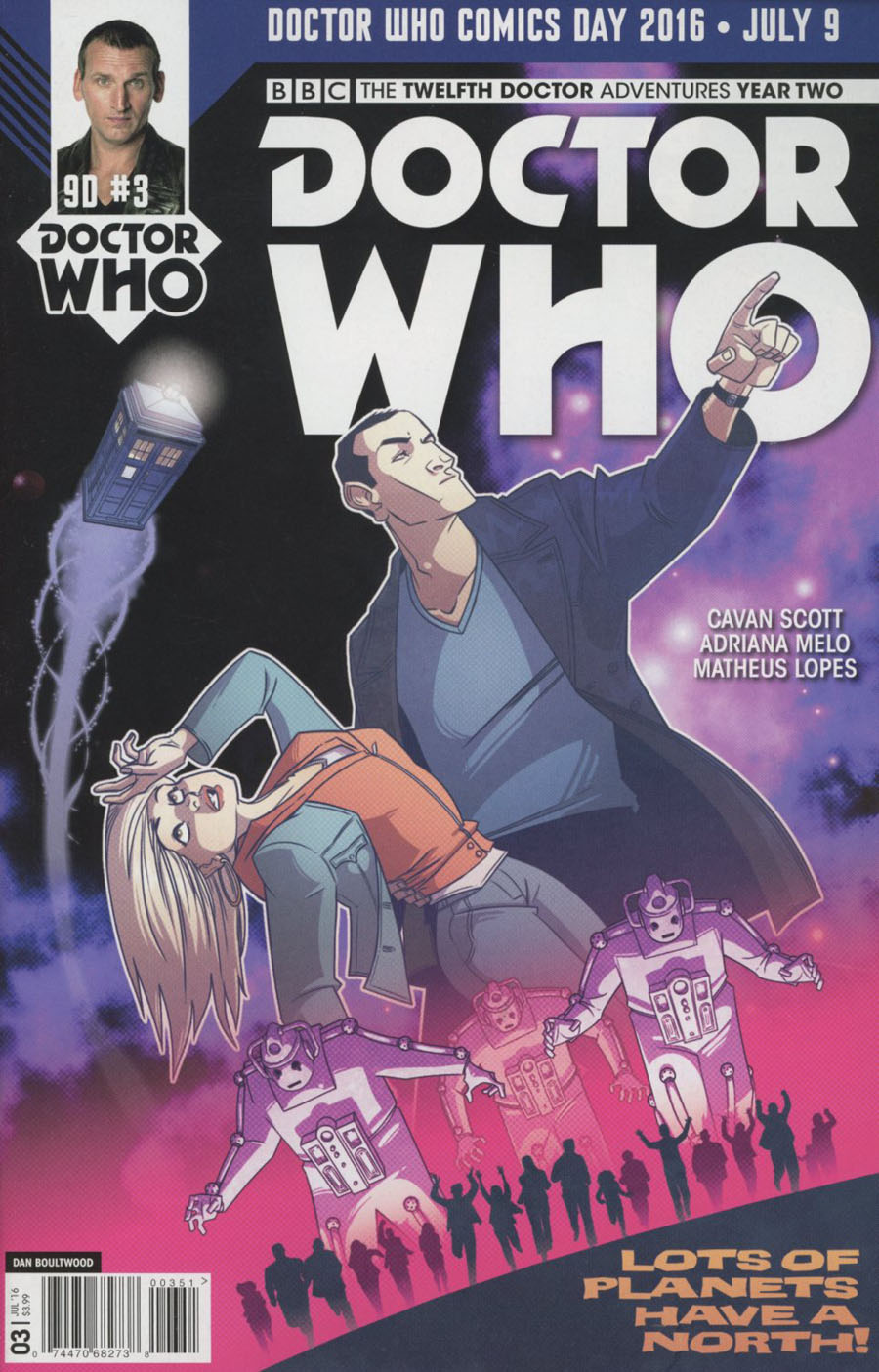 Doctor Who 9th Doctor Vol 2 #3 Cover E Variant Dan Boultwood Doctor Who Comics Day 2016 Cover