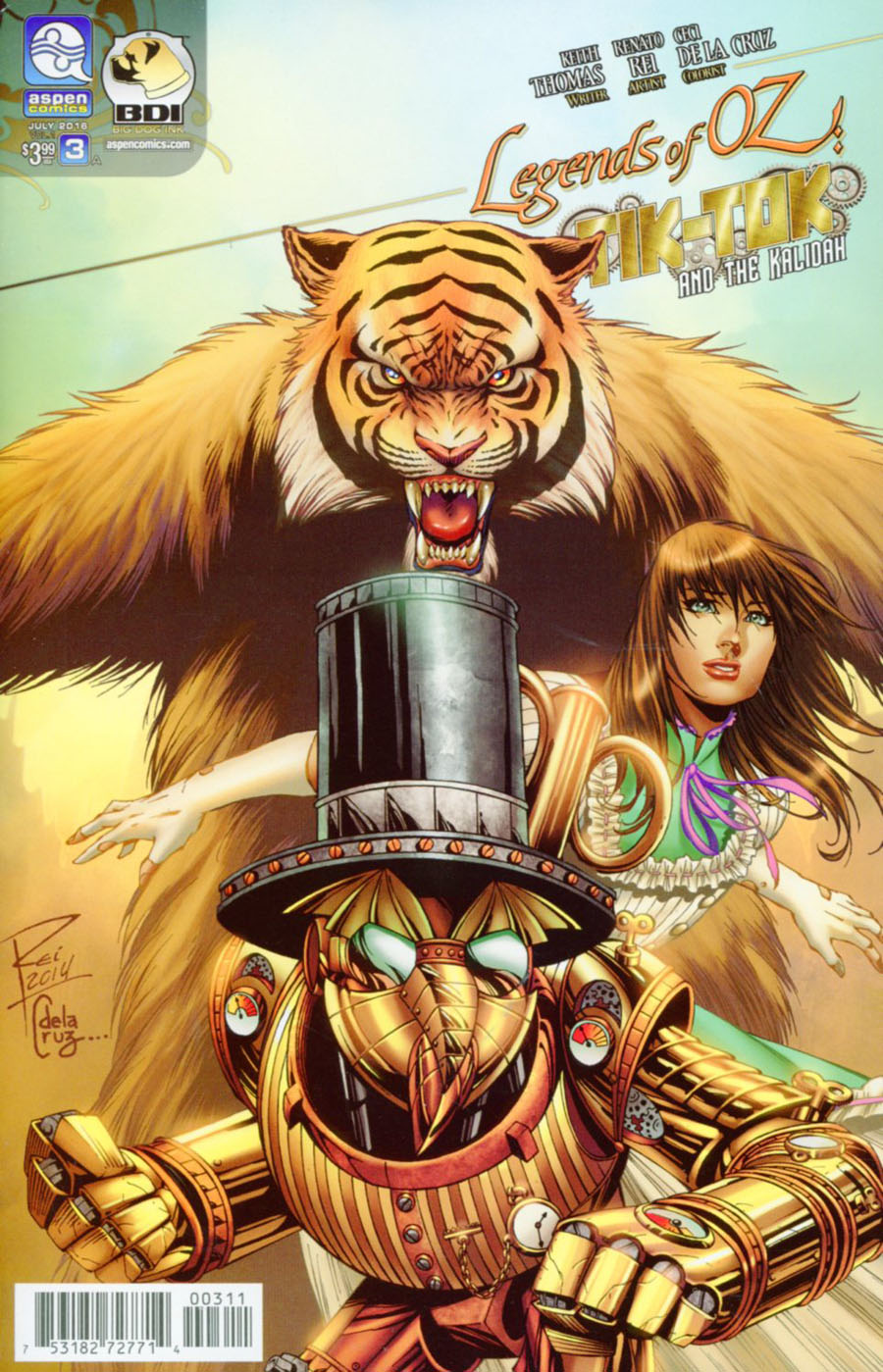 Legends Of Oz Tik-Tok And The Kalidah #3 Cover A Regular Renato Rei Cover