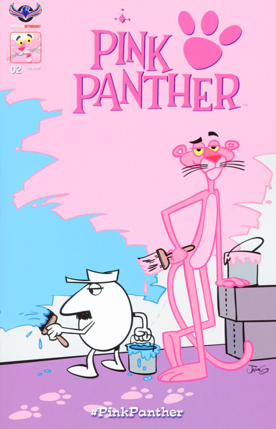 Pink Panther Vol 3 #2 Cover B Variant Classic Pink Hijinks Subscription Cover