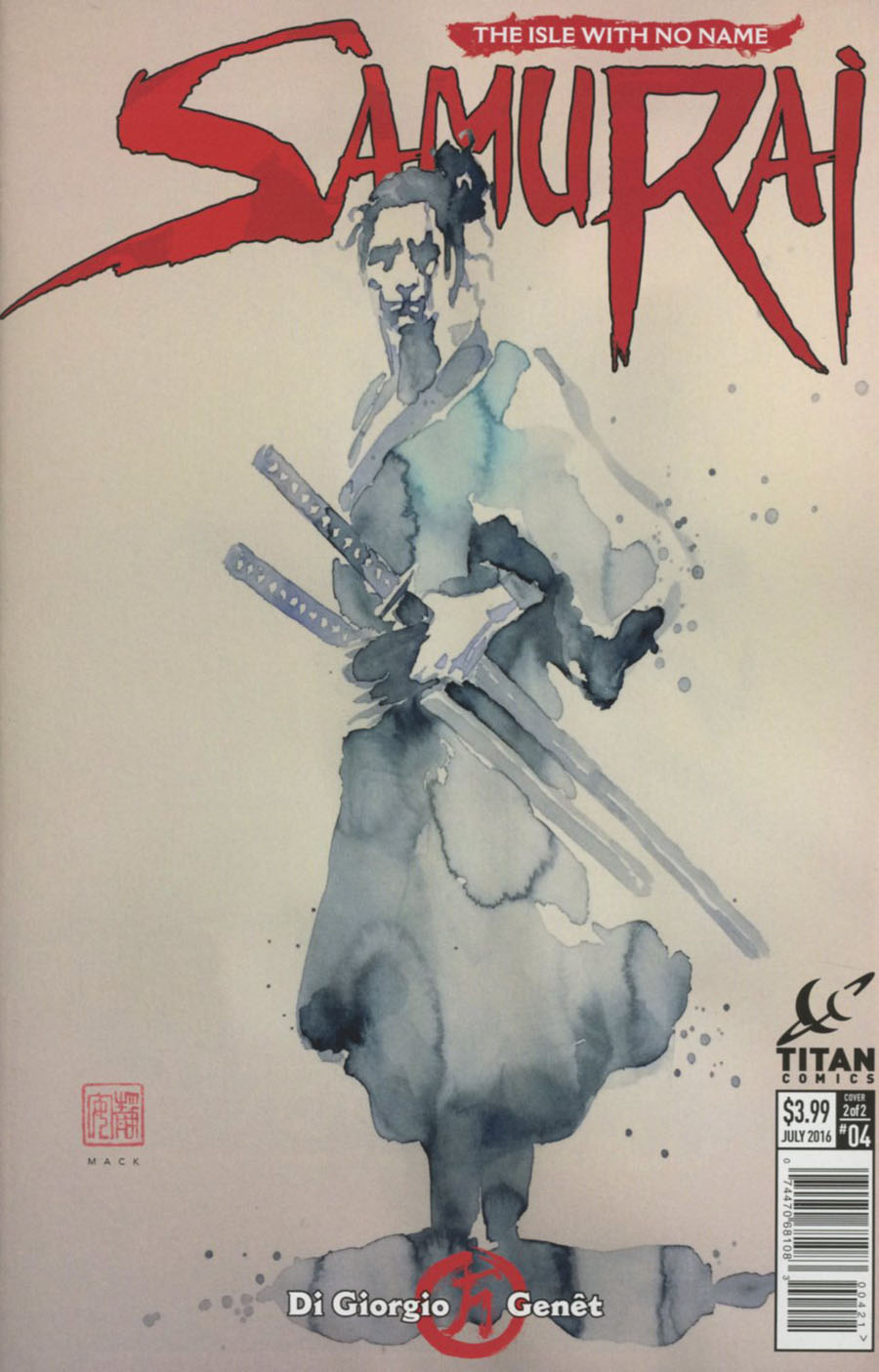 Samurai (Titan Comics) #4 Cover B Variant David Mack Cover