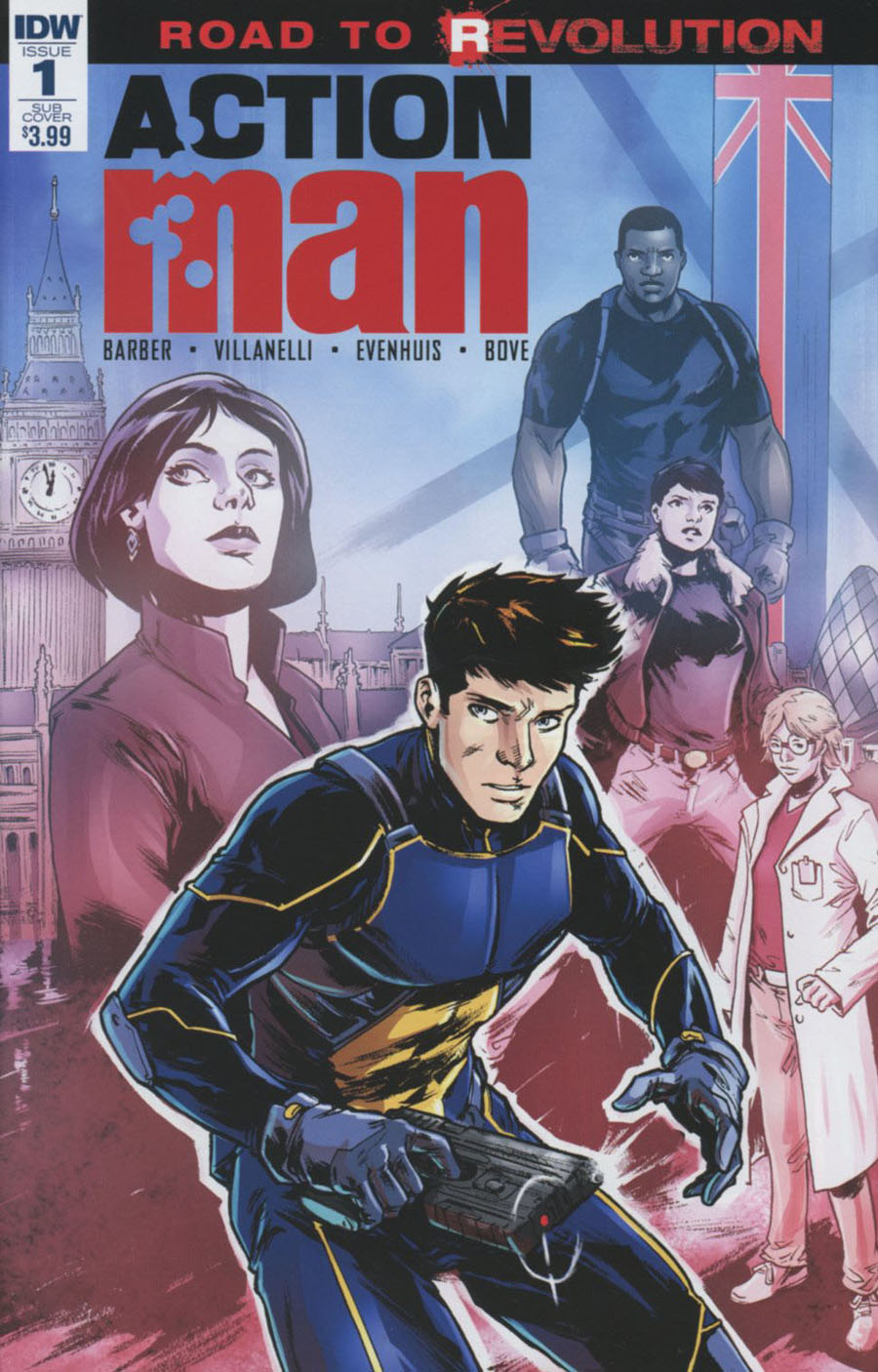 Action Man #1 Cover B Variant Paolo Villanelli UK Theme Cover