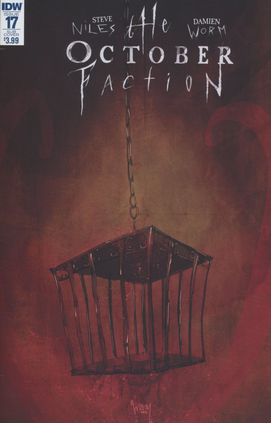 October Faction #17 Cover B Variant Damien Worm Subscription Cover