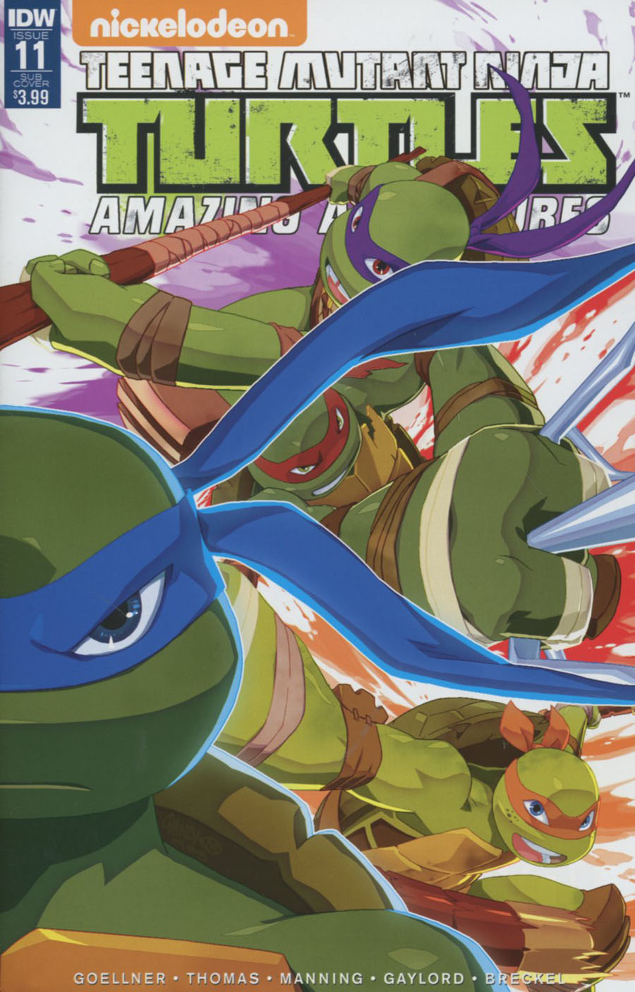 Teenage Mutant Ninja Turtles Amazing Adventures #11 Cover B Variant Jeffrey Cruz Subscription Cover