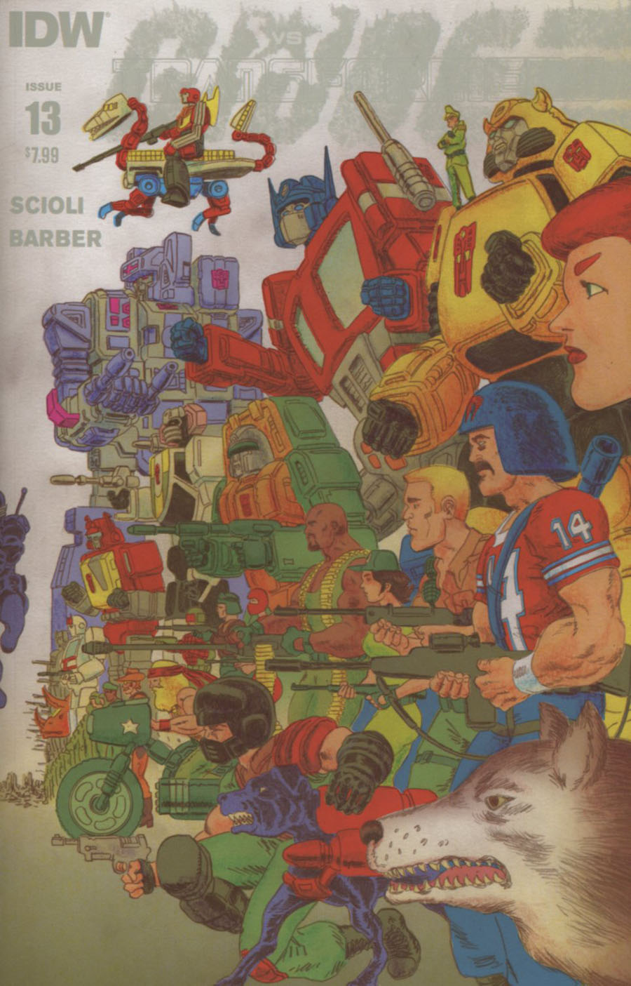 Transformers vs GI Joe #13 Cover B Variant Tom Scioli Subscription Cover