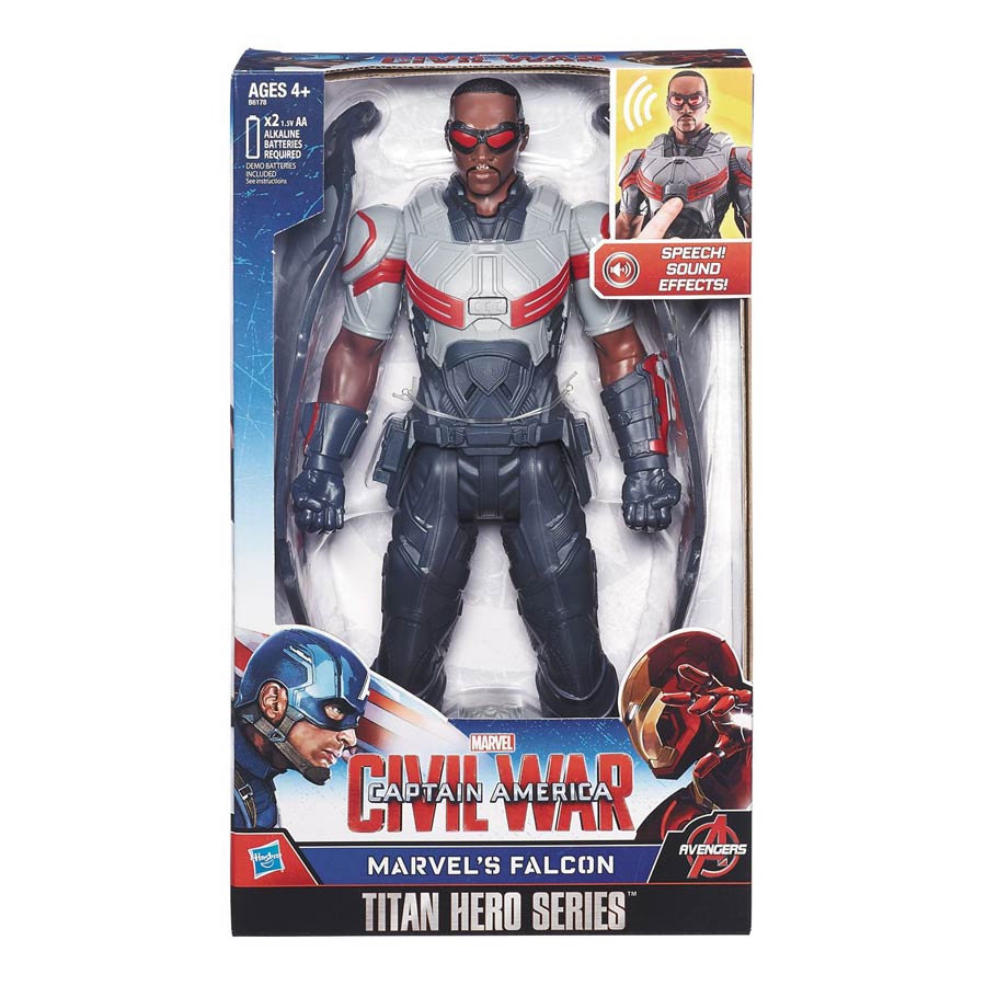 Captain America Civil War Titan Hero Falcon 12-Inch Electronic Action Figure Case