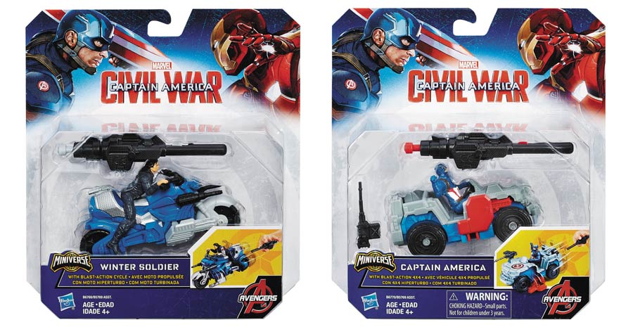 Captain America Civil War 2-1/2 Inch Combat Racer Assortment Case 201601