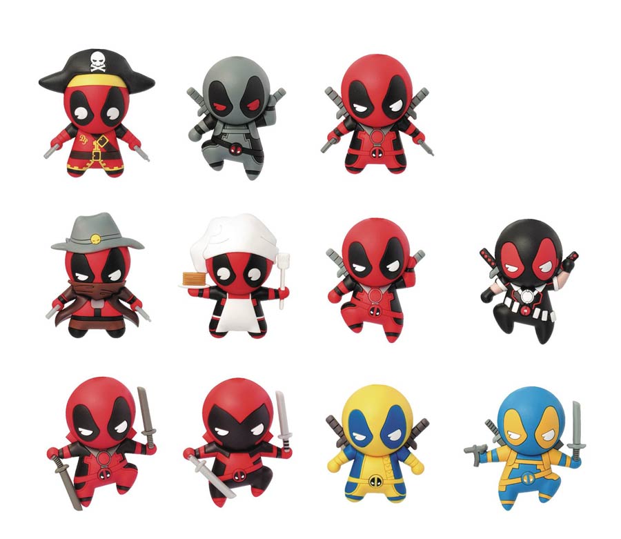 Deadpool Laser Cut Figural Keyring Series 1 Blind Mystery Box 24-Piece Display