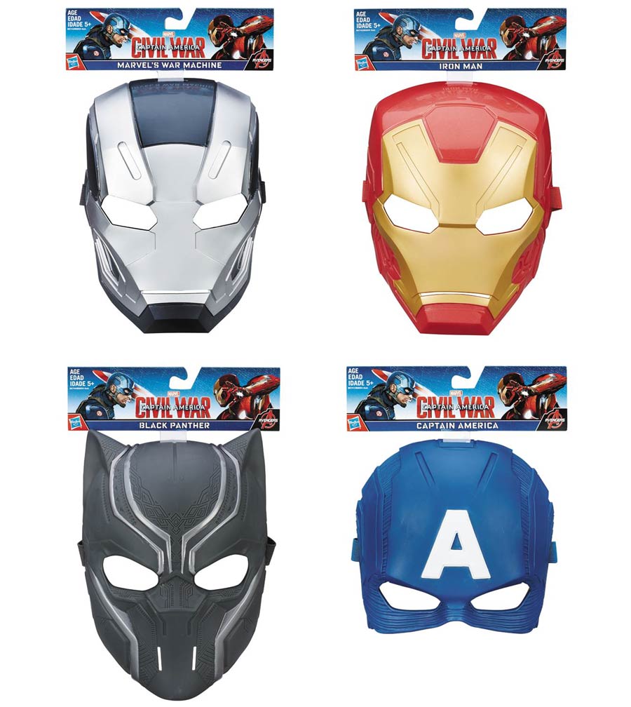 Captain America Civil War Hero Mask Assortment Case 201601