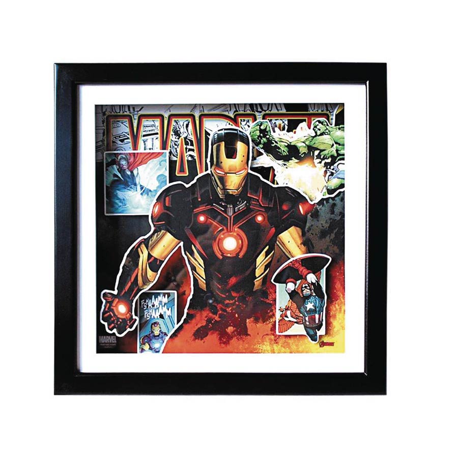 Marvel Heroes Shadow Box - Iron Man Avengers