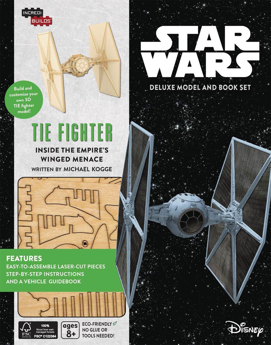 Incredibuilds Star Wars TIE Fighter Deluxe Model Kit With Book