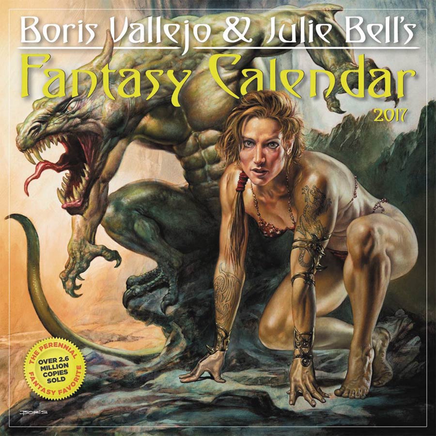 Boris Vallejo & Julie Bells Fantasy 2017 Wall Calendar