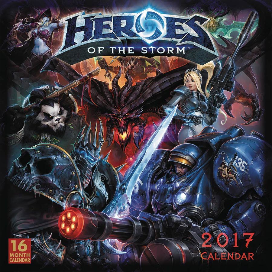 Heroes Of The Storm 16-Month 2017 Wall Calendar