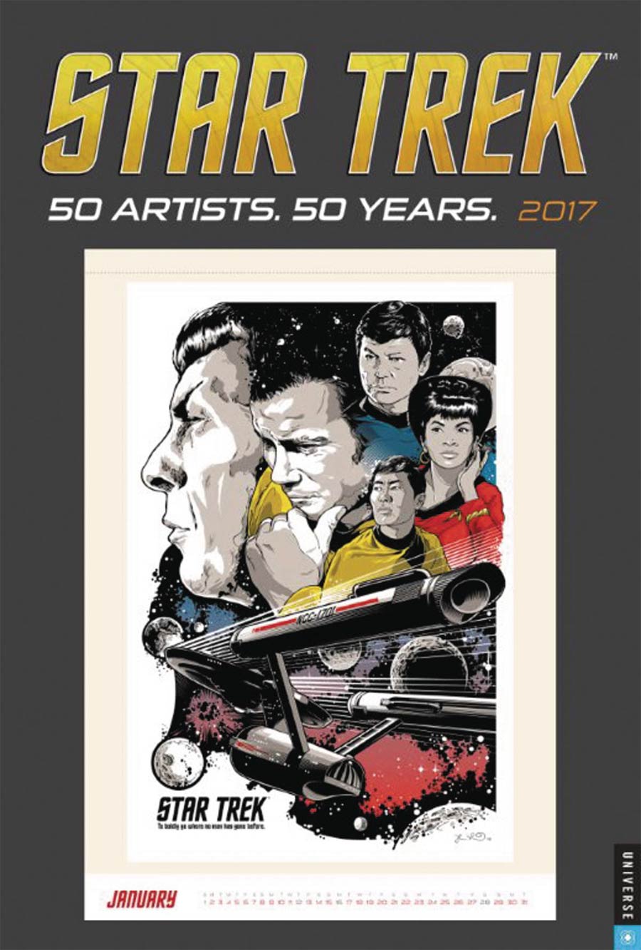 Star Trek 50 Artist 50 Years 2017 Poster Calendar