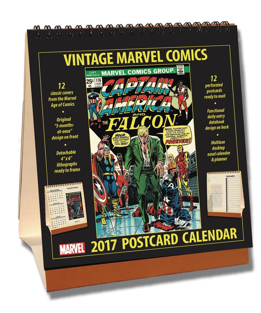 Vintage DC Comics 2017 Desktop Calendar
