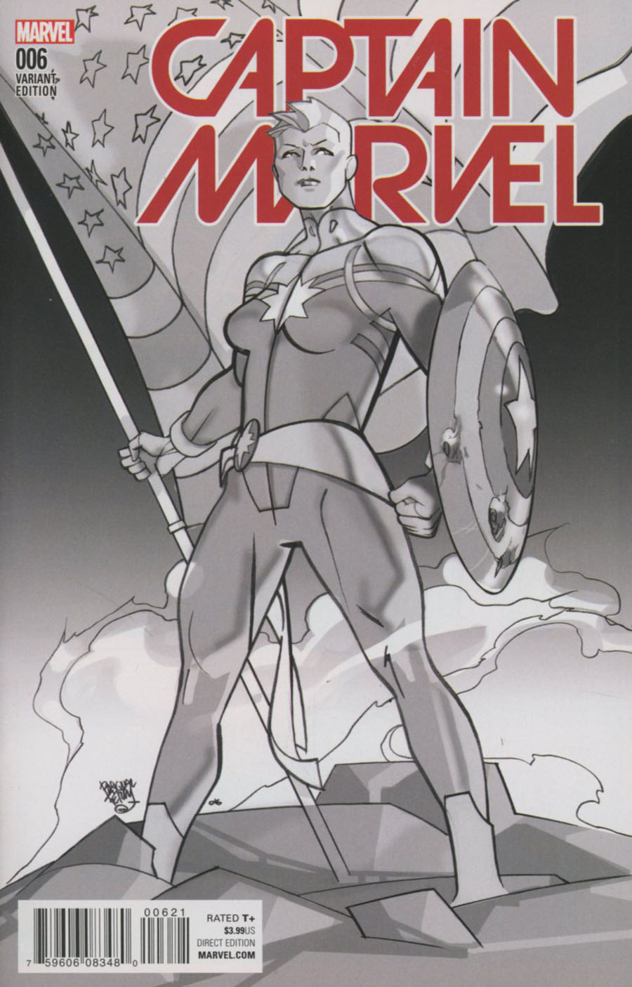 Captain Marvel Vol 8 #6 Cover B Variant Civil War Reenactment Cover (Civil War II Tie-In)