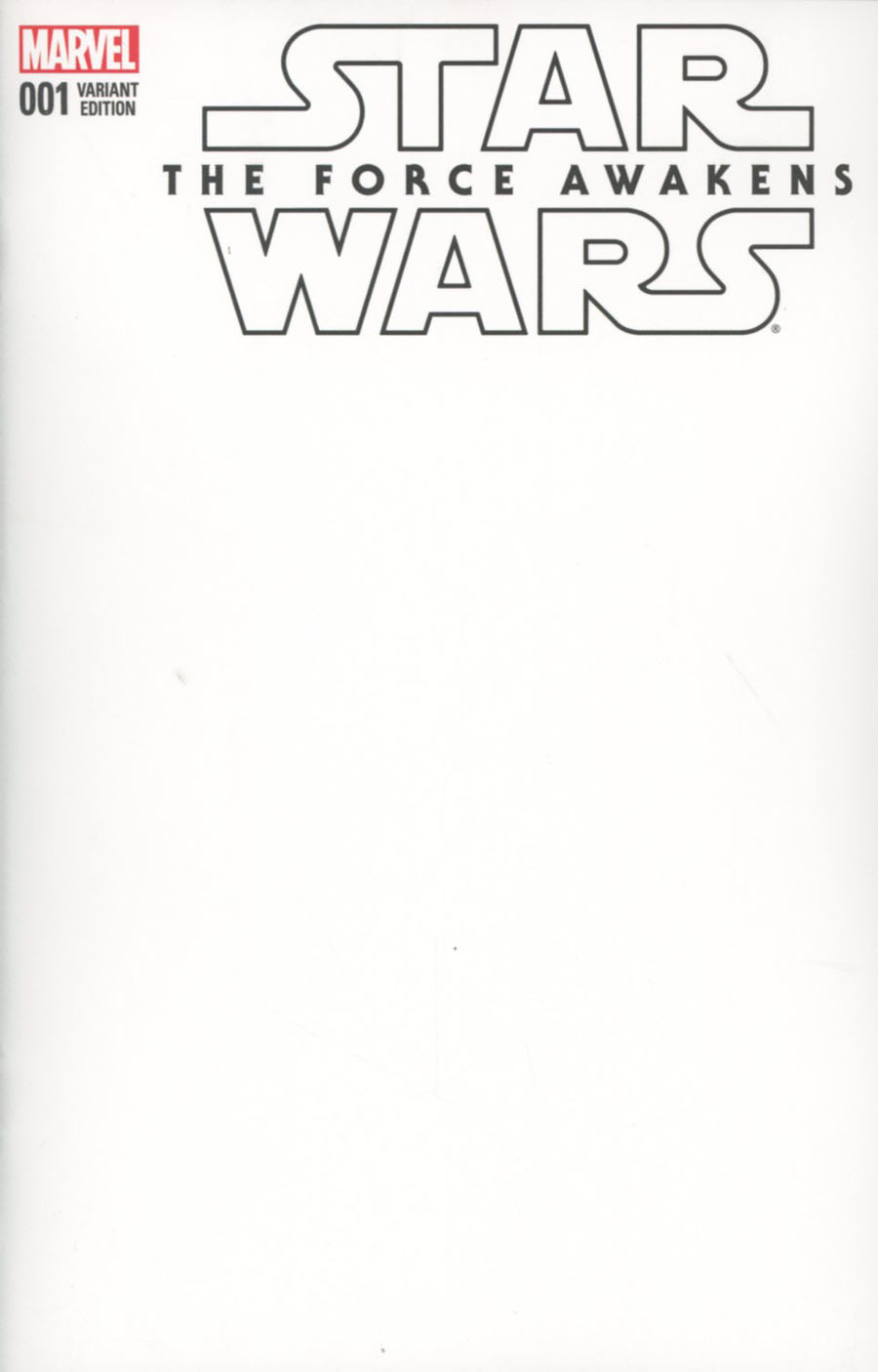 Star Wars Episode VII The Force Awakens Adaptation #1 Cover B Variant Blank Cover
