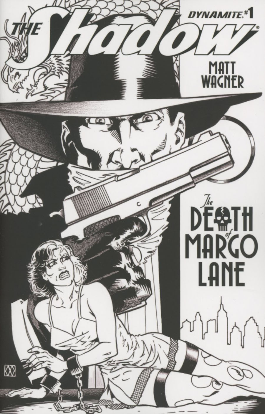 Shadow Death Of Margo Lane #1 Cover B Incentive Matt Wagner Black & White Cover