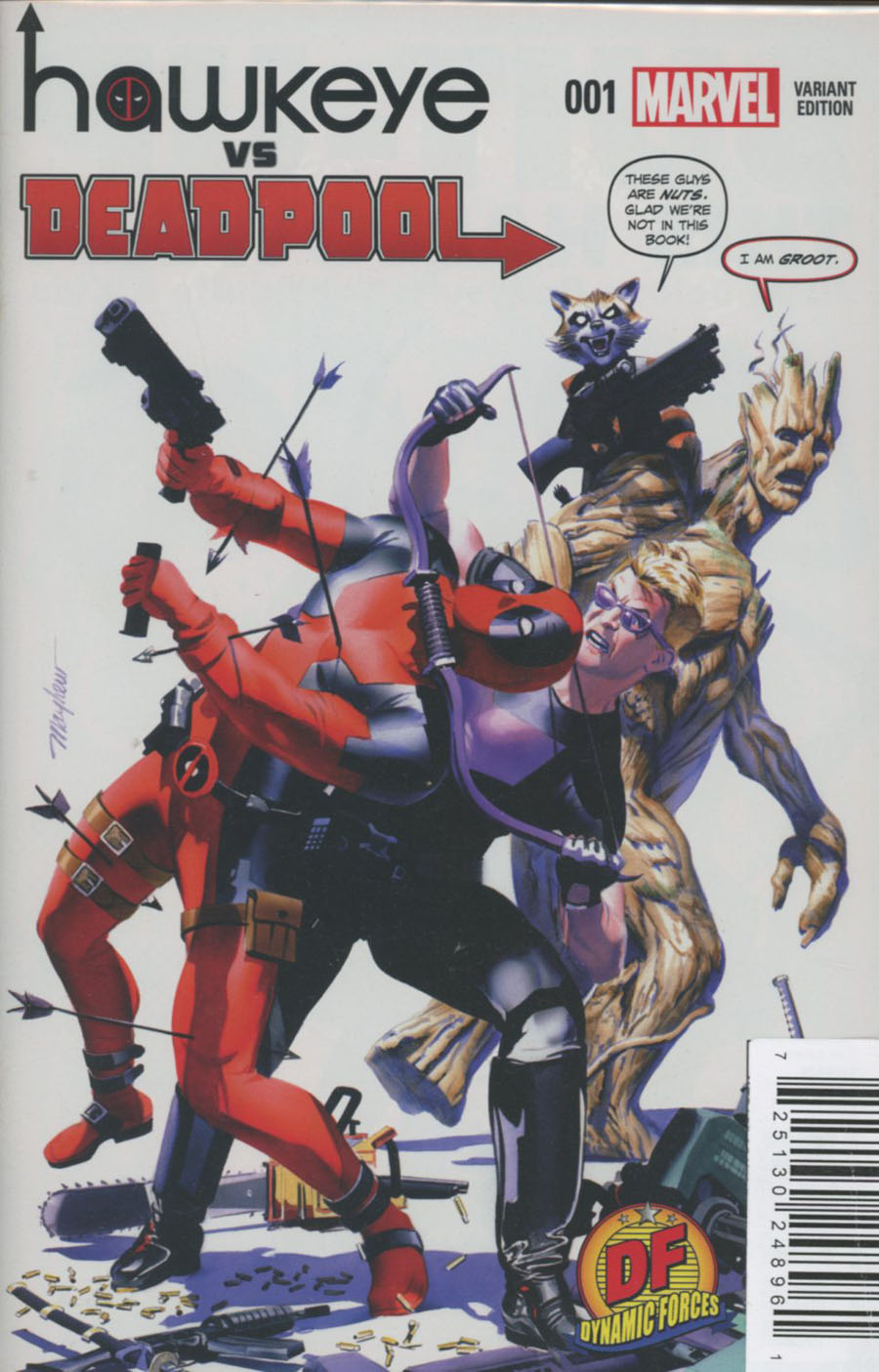 Hawkeye vs Deadpool #1 Cover L DF Exclusive Mike Mayhew Variant Cover Plus 1