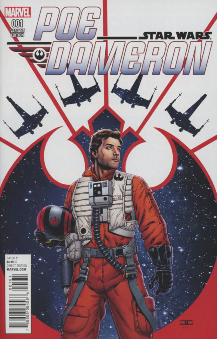 Star Wars Poe Dameron #1 Cover H Incentive John Cassaday Color Variant Cover