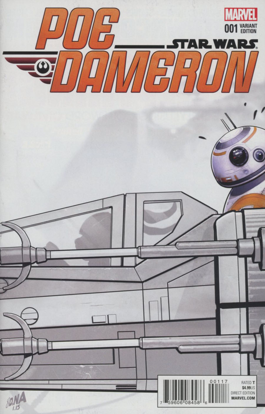 Star Wars Poe Dameron #1 Cover L Incentive Celebration Sketch Cover