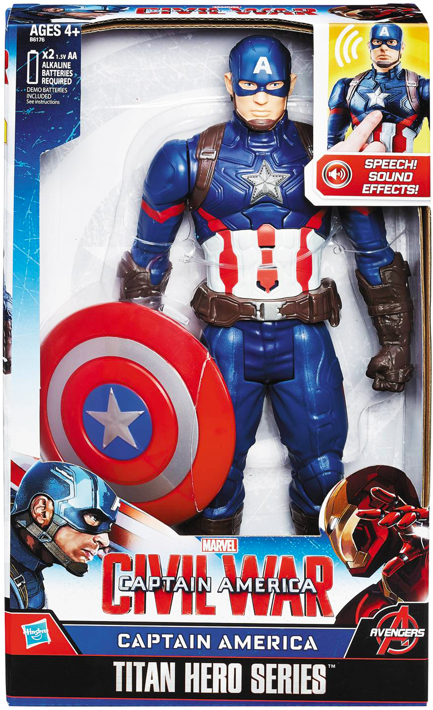 Captain America Civil War Titan Hero Captain America 12-Inch Electronic Action Figure