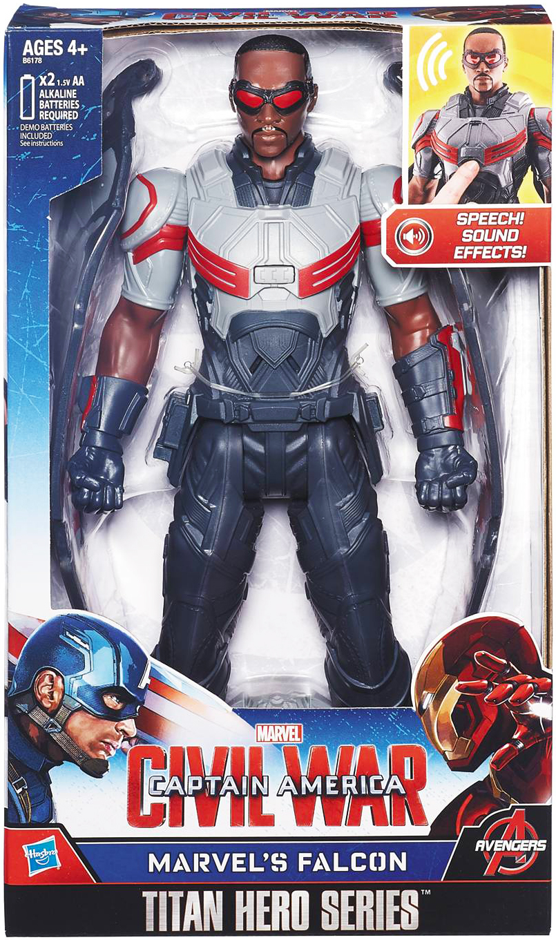 Captain America Civil War Titan Hero Falcon 12-Inch Electronic Action Figure