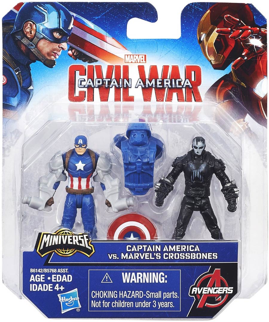 Captain America Civil War 2-1/2 Inch Action Figure 2-Pack Assortment 201601 - Captain America & Crossbones