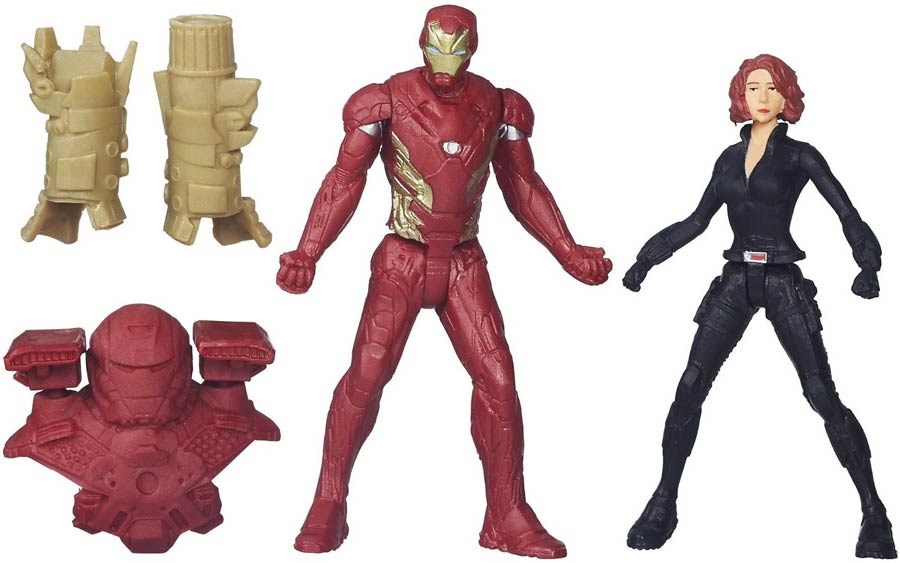 Captain America Civil War 2-1/2 Inch Action Figure 2-Pack Assortment 201601 - Iron Man & Black Widow