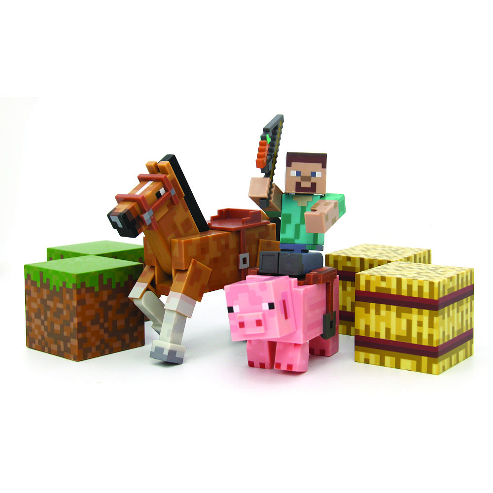 Minecraft 3-Inch Action Figure Pack - Overworld Saddle Pack