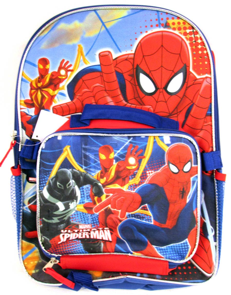 Marvel Comics 16-Inch Backpack With Lunchbox - Spider-Man