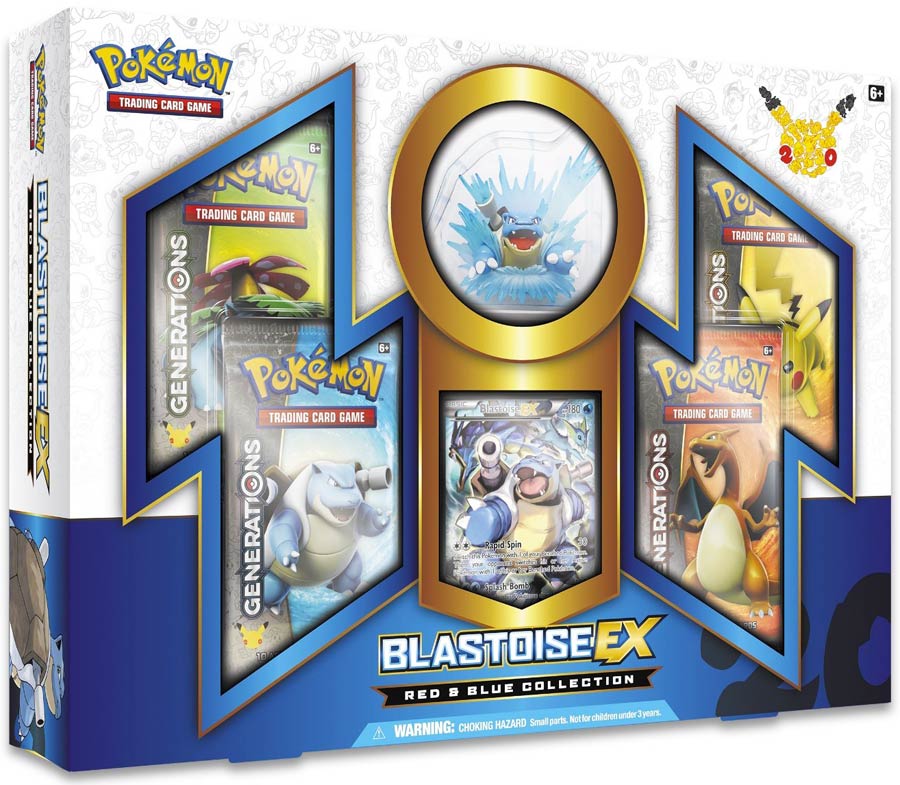Pokemon TCG Red & Blue Blastoise EX Collection Box