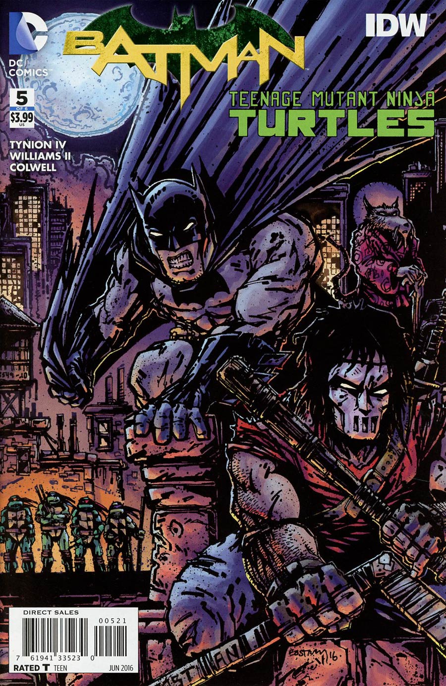 Batman Teenage Mutant Ninja Turtles #5 Cover B Incentive Kevin Eastman Variant Cover