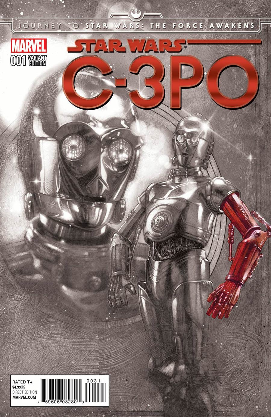 Star Wars Special C-3PO #1 Cover G Incentive Tony Harris Red Arm Spotlight Variant Cover