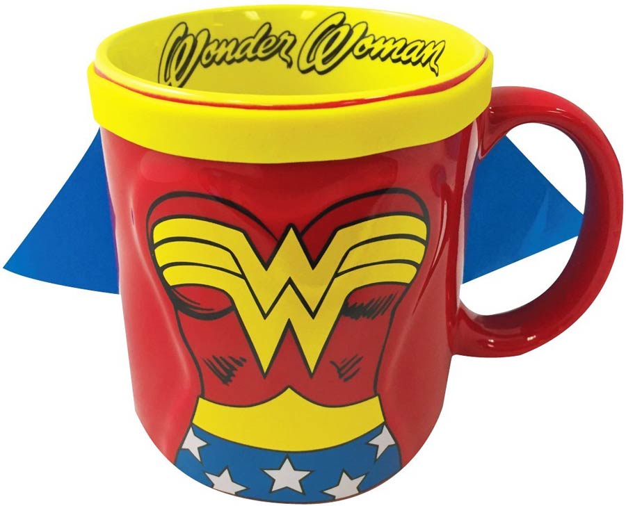 DC Comics 20-ounce Molded Cape Mug - Wonder Woman