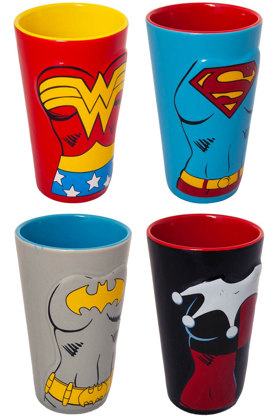 DC Comics Molded Ceramic Pint 4-Pack - Women