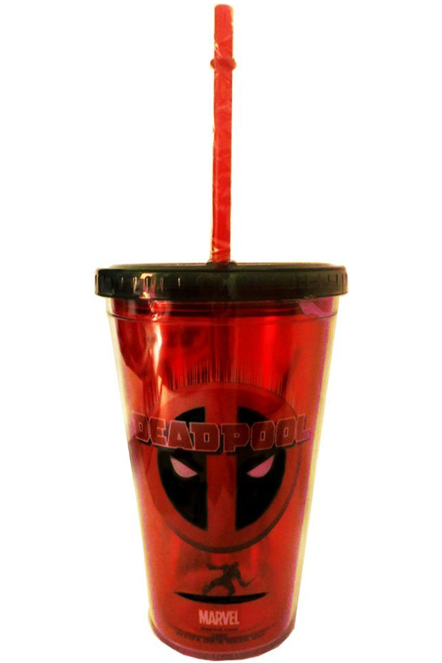 Marvel Comics Advantage Cup With Straw - Deadpool