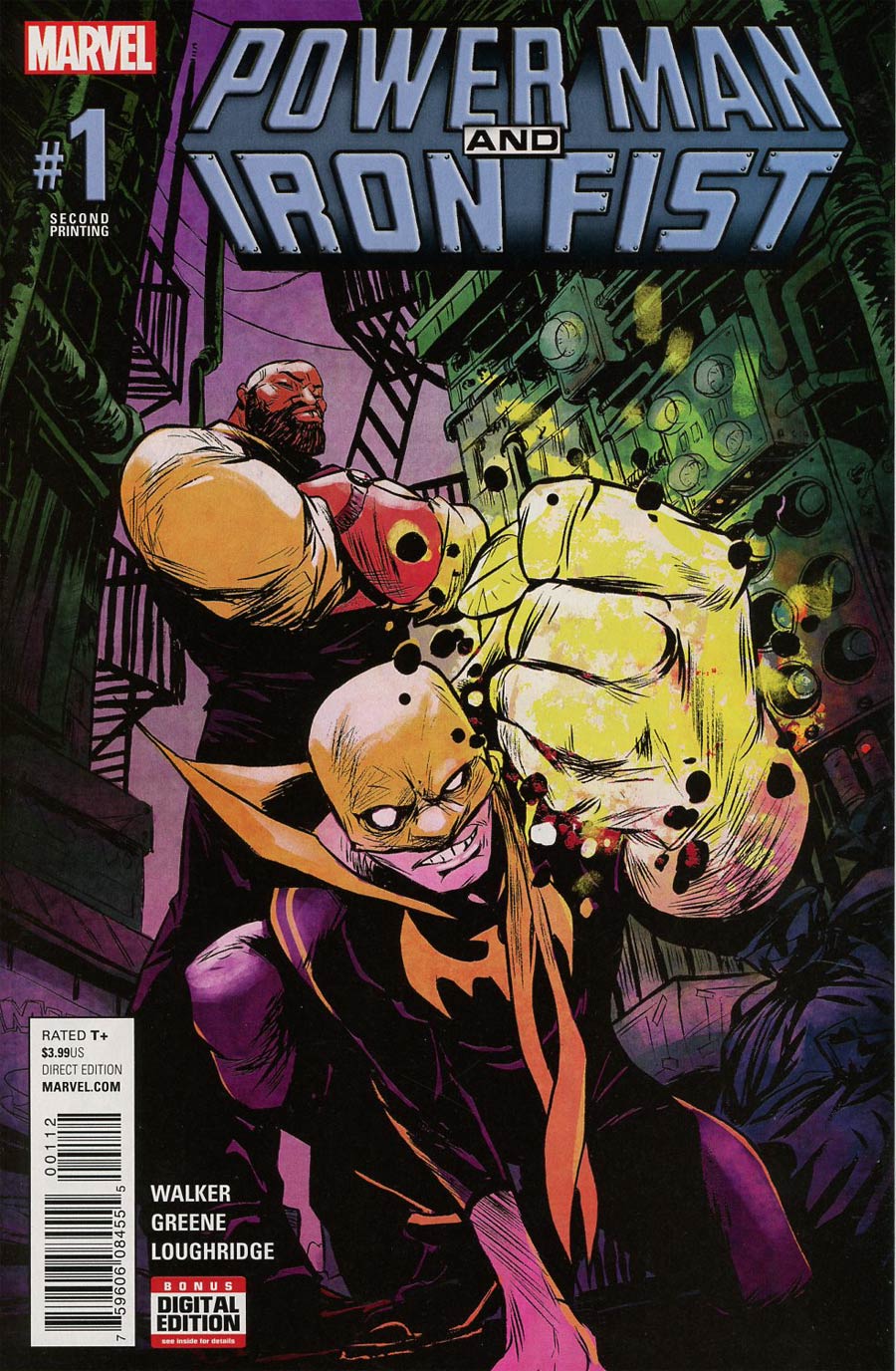 Power Man And Iron Fist Vol 3 #1 Cover J 2nd Ptg Sanford Greene Variant Cover