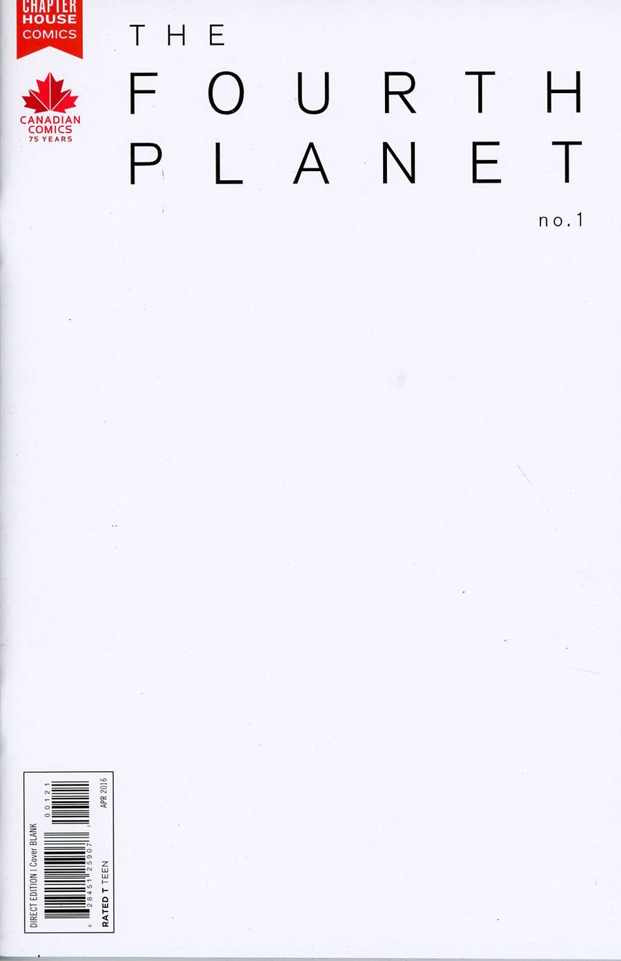 Fourth Planet #1 Cover B Variant Blank Cover