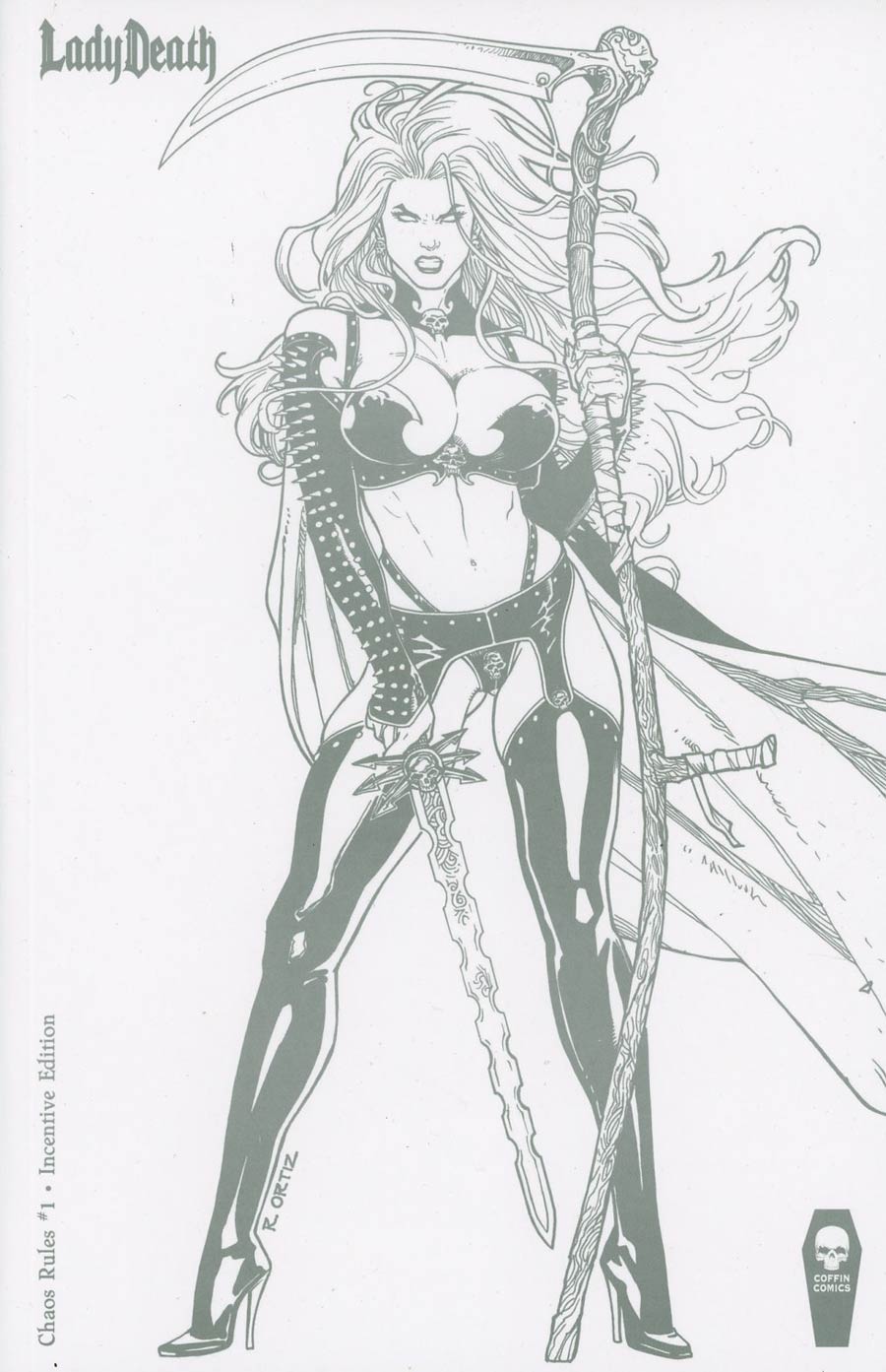 Lady Death Chaos Rules #1 Cover E Incentive Richard Ortiz Variant Cover