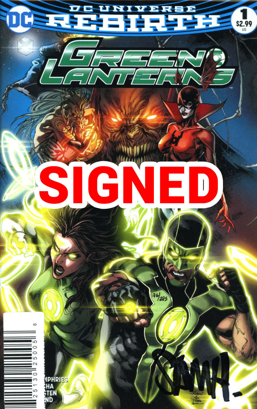 Green Lanterns #1 Cover C DF Signed By Sam Humphries