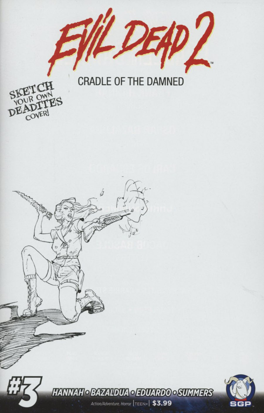 Evil Dead 2 Cradle Of The Damned #3 Cover C Incentive Blank Variant Cover
