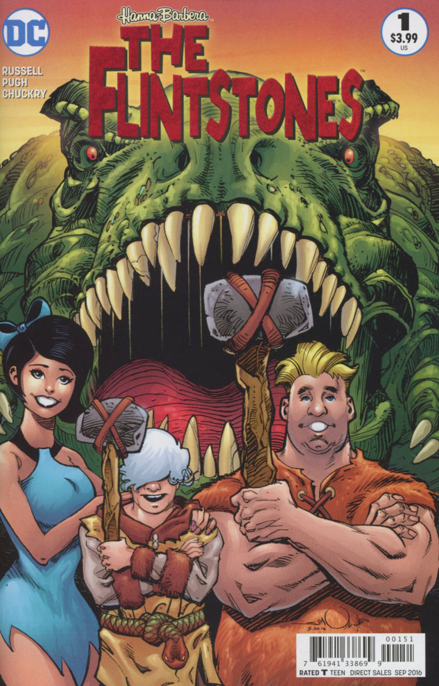 Flintstones (DC) #1 Cover C Variant Walter Simonson Barney & Betty Cover