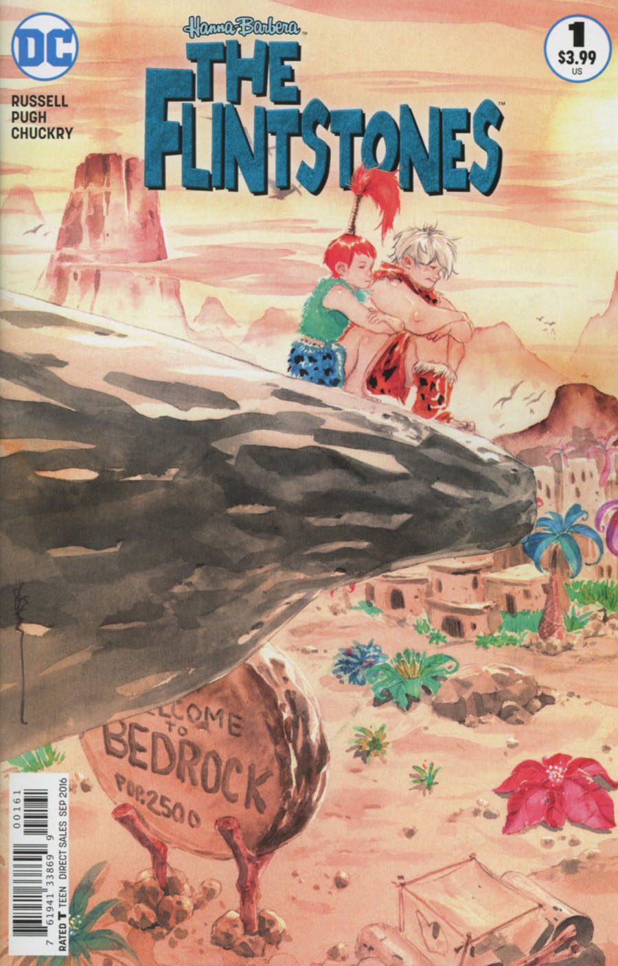 Flintstones (DC) #1 Cover D Variant Dustin Nguyen Pebbles & Bamm-Bamm Cover