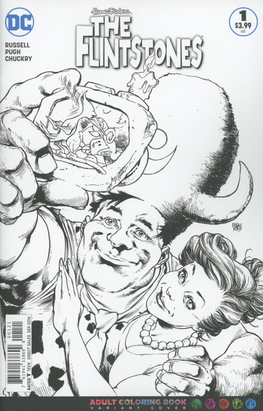 Flintstones (DC) #1 Cover F Variant Ivan Reis Adult Coloring Book Cover