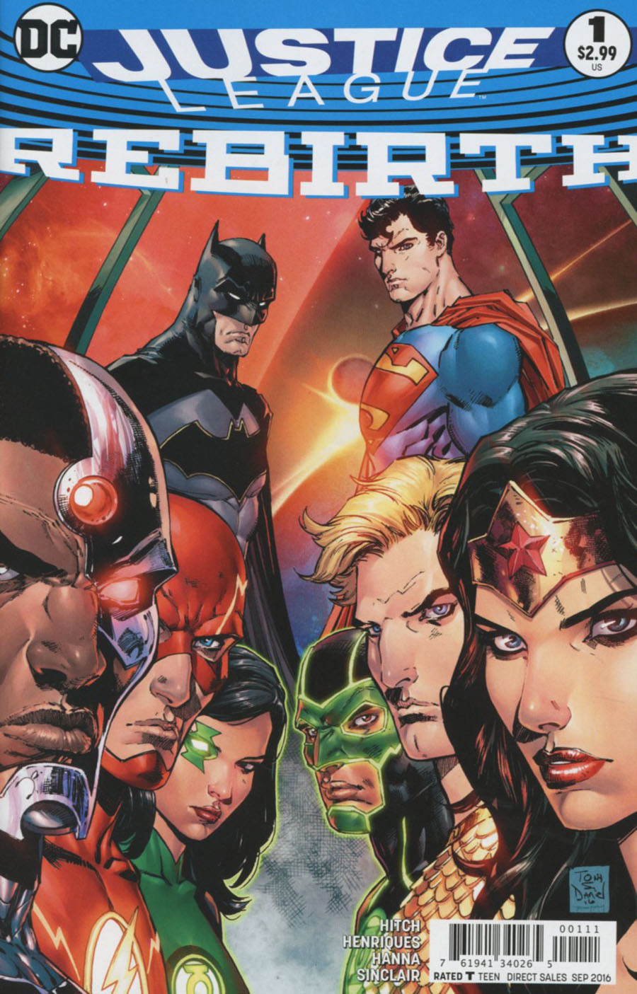Justice League Rebirth #1 Cover A 1st Ptg Regular Tony S Daniel Cover
