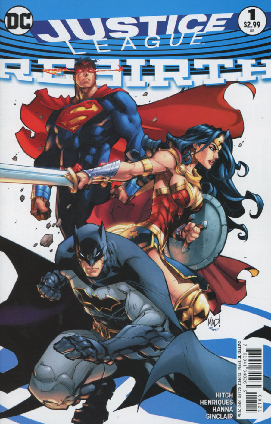 Justice League Rebirth #1 Cover B Variant Joe Madureira Cover