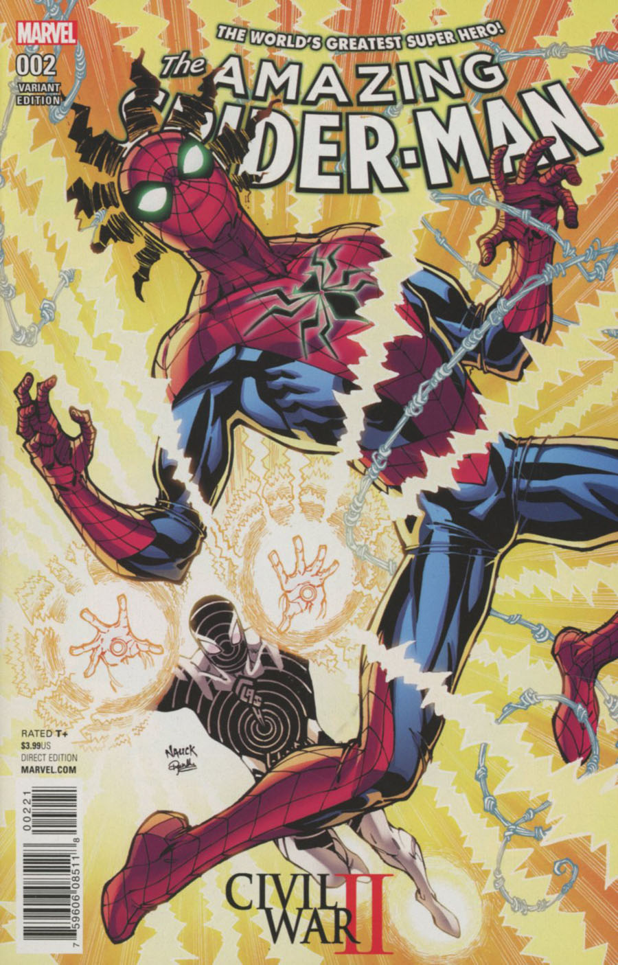Civil War II Amazing Spider-Man #2 Cover B Variant Todd Nauck Cover
